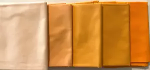 Orange Tones Dark to Light 5 Fat Quarters 18 x 22 100% Cotton FQB #7 - Picture 1 of 6