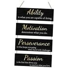 Black Office Wall Decor, Inspirational Wall Art For Black With Golden Words