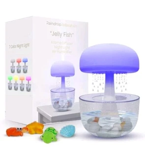 Jelly Fish Raindrop Humidifier Aroma Diffuser W/ Remote Control Colourful Lights - Picture 1 of 12