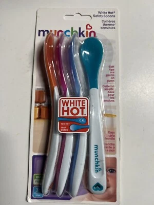 Munchkin White Hot Safety Spoons, Set of 4 Assorted Colors-Brand New in Package - Image 1 of 2