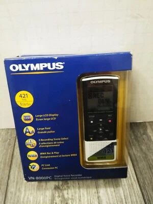 Olympus VN-8000PC Digital Voice Recorder PC Link 1GB 421Hrs  Sealed - Image 1 of 4