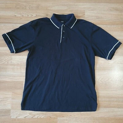 Puritan Short Sleeve Black Polo Collar Shirt Men's Size Medium 38/40 - Image 1 of 4