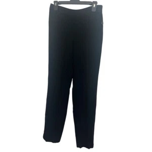 Tahari Women’s Straight Leg Twill Dress Pants w/ Side Zipper SIZE 8 BLACK - Picture 1 of 12