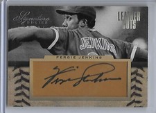 2012 Signature Series FERGIE JENKINS Leather Cuts HOF auto Chicago Cubs 17/25