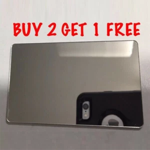 Shatterproof Flexible Light Weight Credit Card Sized Pocket Travel Mirror Small - Picture 1 of 3
