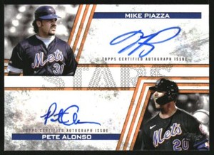 2023 Topps Baseball Stars Dual Autograph Pete Alonso Mike Piazza Auto /10