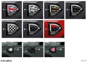 MINI Genuine Trim Set Black Matt With Pad Black Jack Fits F60 51135A43E92 - Picture 1 of 2