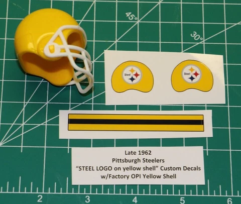 Late 1962 Pittsburgh Steelers DIECUT decals & Football Gumball Helmets NFL OPI Cover
