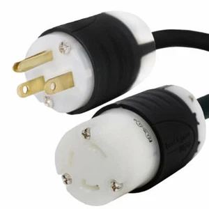 NEMA 5-15P to L5-30R Plug Adapter -  15A, 125V, 14 AWG - Iron Box # IBX-5505 - Picture 1 of 15