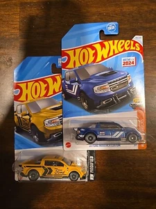 2025 Hot Wheels Blue '22 Ford Maverick Custom Yellow,Blue Pickup 1st Ed. Lot 2X - Picture 1 of 3