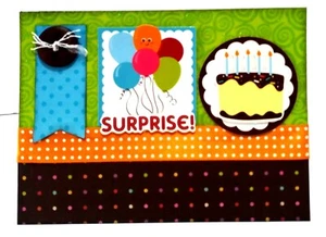 Grußkarte Geburtstag - POLKA DOT - Handarbeit DIN A2 mit Bonusanhänger SALE - Bild 1 von 4