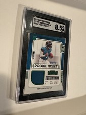 2021 Panini Contenders - Rookie Ticket Swatches #RTS-TET Travis Etienne Sgc 8.5