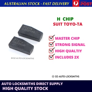 FOR TOYOTA H CHIP TRANSPONDER AES128 INCLDUES 2X MASTER CHIP - Picture 1 of 2