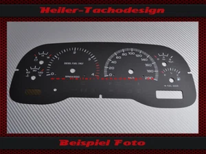 Tachoscheibe für Dodge Ram 1999 bis 2001 120 Mph zu 200 Kmh 4000 UPM - Picture 1 of 3