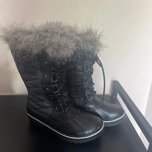 Women's Sorel Winter Boots Tofino Size 5.5 Black Waterproof Faux Fur Lined NWOB - Picture 1 of 8