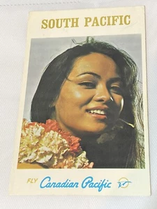 Fly CANADIAN PACIFIC Airlines SOUTH PACIFIC  Vintage Original Postcard - Imagen 1 de 2