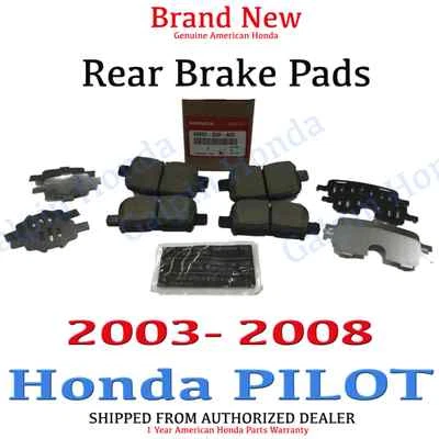 2003-2008 Honda PILOT SUV fábrica OEM conjunto de pastilhas de freio traseiras genuínas 43022-S3V-A03 - Imagem 1 de 4
