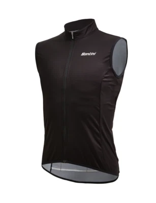Nebula Windproof Cycling Vest Black by Santini - Image 1 of 4