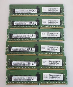 -=48GB(6X8GB)=-GENUINE-CISCO UCS-MR-X8G1RS-H DDR4-2666 ECC REG SERVER MEMORY RAM - Picture 1 of 3