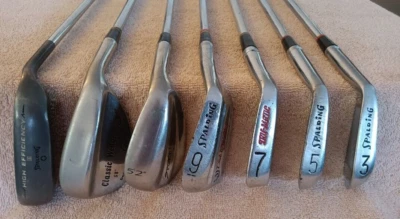 TZ GOLF -  VINTAGE SUNDAY SET Spalding BLADES 3,5,7,9, Irons 52*,58*, Putter RH - Image 1 of 4