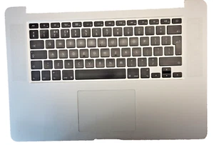 UK EMC 2881 Macbook Pro A1398 Late 2013 Mid 2014 Topcase Palmrest Keyboard - Picture 1 of 4