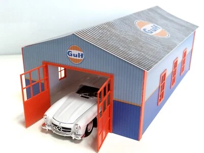 Oil company hangar Scale 1:24 Diorama model kit Miniature car garage model 1/24 - Image 1 of 4