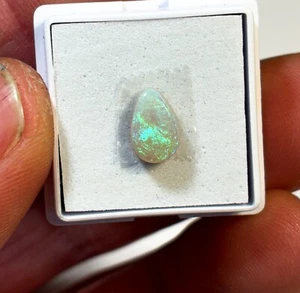 Piedra preciosa cabujón verde ópalo pera Lightning Ridge 1,4 crt Australian Eo-1012 - Imagen 1 de 11