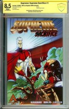SUPREME: SUPREME SACRIFICE #1 CBCS 8.5 WHITE PAGES // SIGNED BY ROB LIEFELD 2006