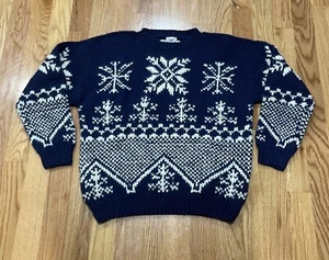 Vintage 80‘s Authentic GAP Clothing 100% Wool Knit By Hand Sweater Sz M - Picture 1 of 3