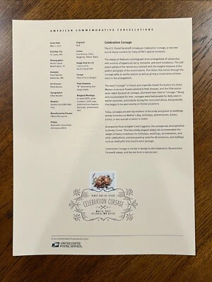 American Commemorative Cancellations #1721, 2017 Celebration Corsage (5200) - Image 1 of 2