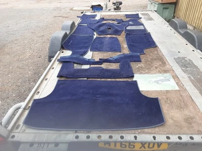 Triumph Tr2 3a Carpet Set Complete Wool John Skinner Navy Blue  - Image 1 of 4