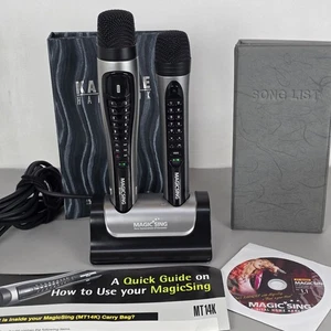 MagicSing MT14K Wireless Karaoke Mikrofone Set mit Ladestation & Vol.4 Chip - Bild 1 von 13
