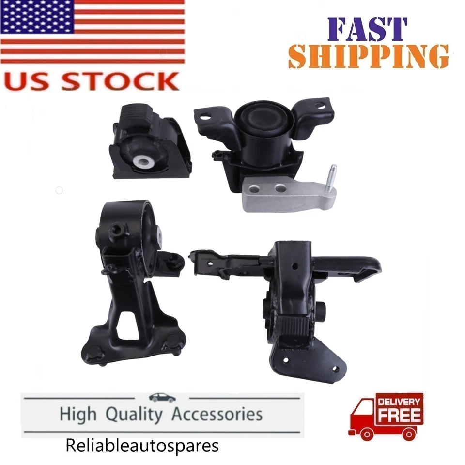 4 Pcs Engine Motor Mount & Transmission Mount Kit for 09-12 Toyota RAV4 2.5L FWD - Image 1 of 4