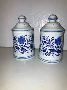 Vintage Blue Danube Blaue Zwiebel Porzellan Salz & Pfefferstreuer - Bild 1 von 5