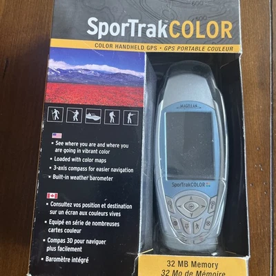 Magellan Sportrak Color GPS Tracking Handheld Hiking Outdoors Camping. Used - Image 1 of 4