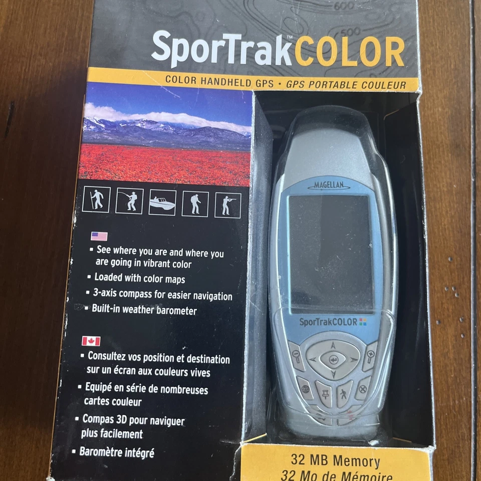 Magellan Sportrak Color GPS Tracking Handheld Hiking Outdoors Camping. Used - Image 1 of 4