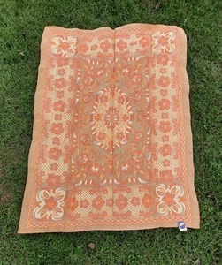 VTG Cepelia Kilim Polish Textile Cooperative Bedspread Rug Blanket Jacquard Bed - Picture 1 of 8