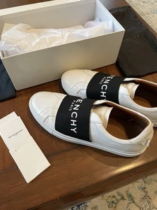 Givenchy Urban Street Logo Band White Black Sneakers Mens EU 45 US 12 BH0002H0FU - Picture 1 of 7