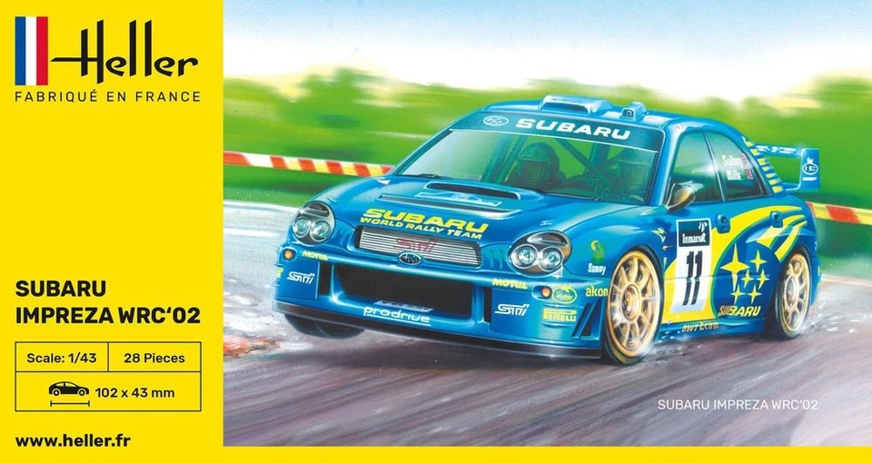HELLER 80199 MODELLO AUTO SUBARU IMPREZA WRC'02 1/43 - Immagine 1 di 1
