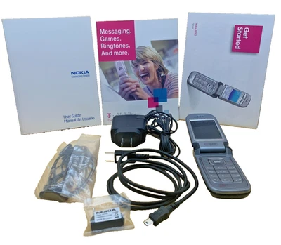 Nokia 6263 Flip Phone T-Mobile MP3 Camera RARE 50325A - Image 1 of 4