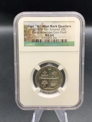2019 W San Antonio US Quarter NGC MS64 Great American Coin Hunt - Image 1 of 2
