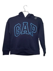Gap New Navy Blue Sherpa Hood Vintage Soft Logo Sweatshirt Size Medium - Picture 1 of 5
