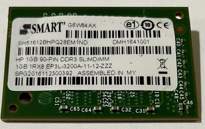 G6W84A - Genuine HP LJ M506/604/5/6/7/8/9 1GB DDR3 90 PIN MEMORY NEW OEM - Image 1 of 2