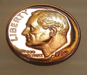 1963 Gem Proof Dime 90% Silver MONSTER ORIGINAL TONING #620 ~ 2 - Picture 1 of 2