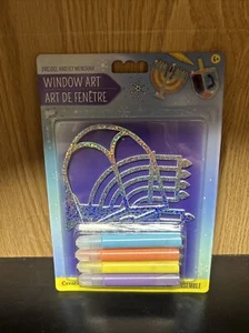 1 Hanukkah Window Art Kit Dreidel and Menorah Creativity for Kids Ages 6+ - Picture 1 of 4