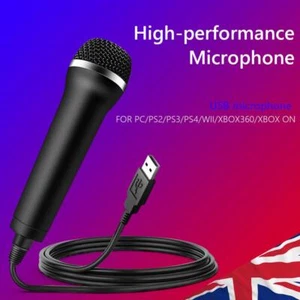 Universal USB Wired Microphone Karaoke Mic for PlayStation 4 Switch Wii Xbox PC - Picture 1 of 10