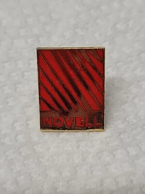 VTG Novell Software Lapel Pin Advertising Company Retro Tech Red - Image 1 of 3