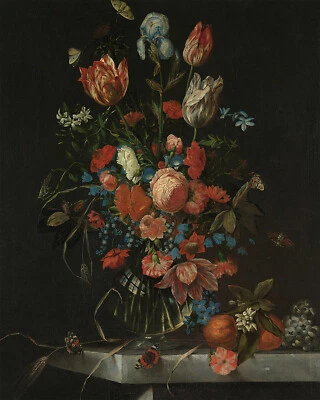 1600年代静物花卉绘画Giclee美术纸印刷 — 第 1/3 张图片