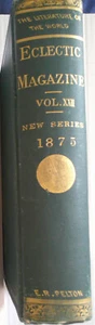 1875 The Eclectic magazine  July-Dec Vol 22 - Picture 1 of 16