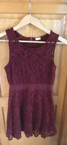 rust lace mini dress sleeveless by Garage sz m - Picture 1 of 4
